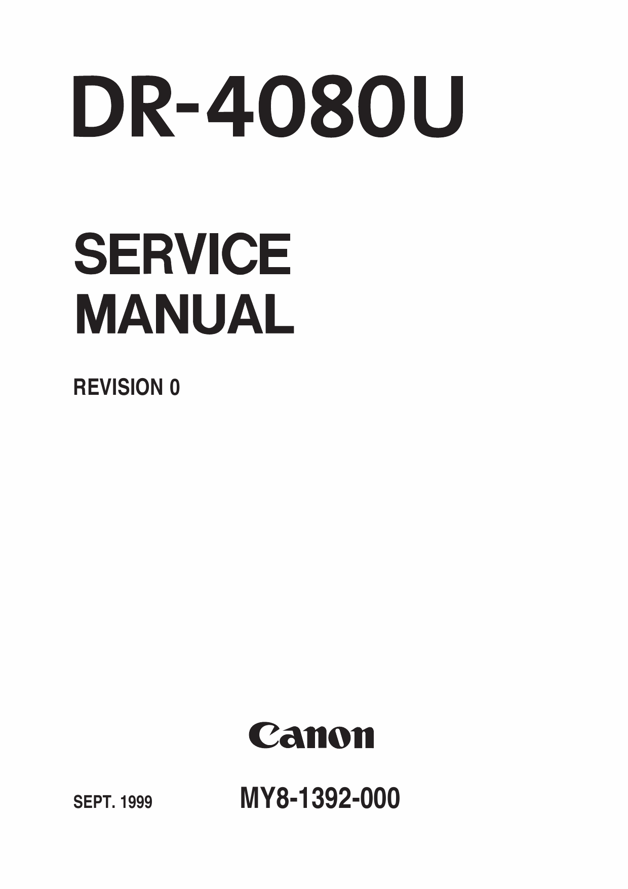 Canon Options DR-4080U 4085U Parts and Service Manual-1